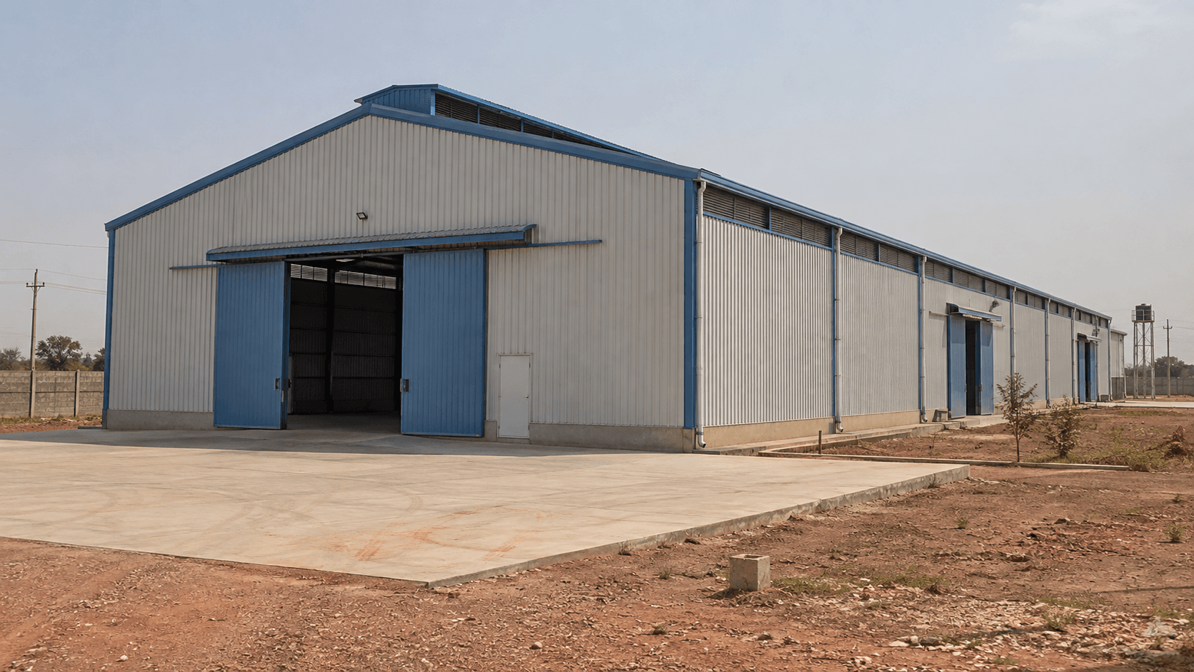 Completed long-span steel production workshop in Burkina Faso